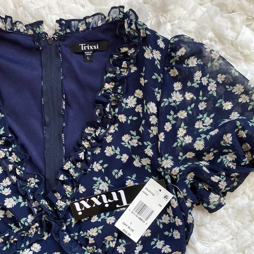 Daisy Printed Ruffle Romper - Picture 4 of 5